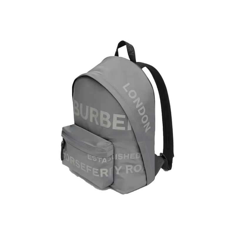 Burberry Horseferry Nylon Fabric Backpack Regular Men's Gray-1