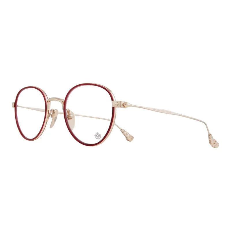 Chrome Hearts Alloy Round Eyeglass Frames Unisex-4