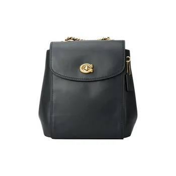 COACH Cow Leather Backpack Small Size Women's Black