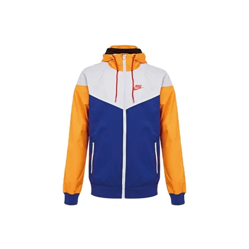 Nike Jackets Men White/Yellow Blue Multicolor