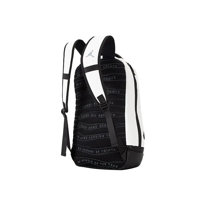 Jordan Polyester Laptop Backpack Large Size Unisex Black White-3