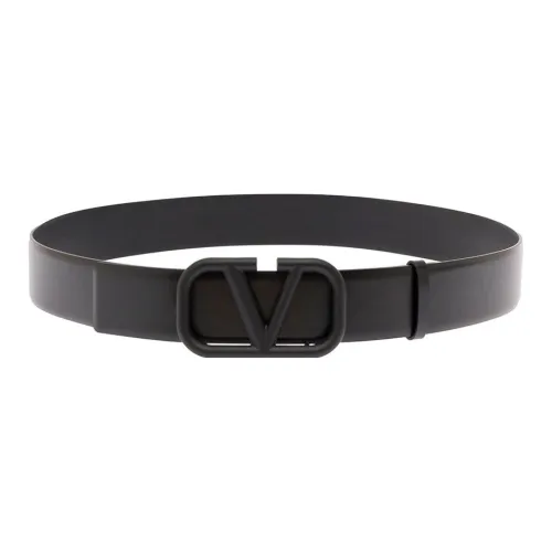 Valentino Leather Belts Unisex Black