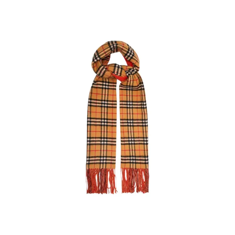 Burberry VINTAGE Knit Scarves Unisex Bright Orange-0