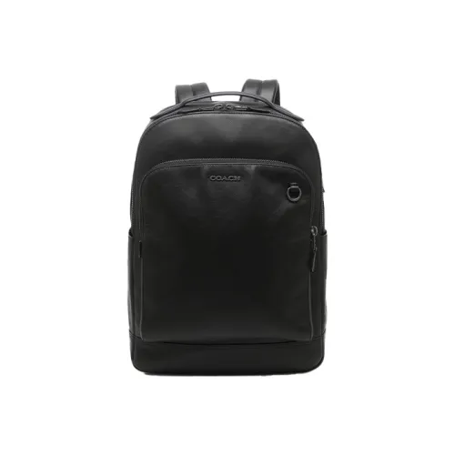 COACH Graham Cow Leather Backpack Large Size Men's Black