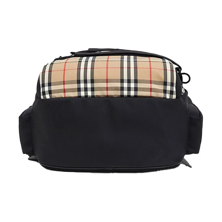 Burberry VINTAGE Fabric Backpack Large Size Men's Beige-3
