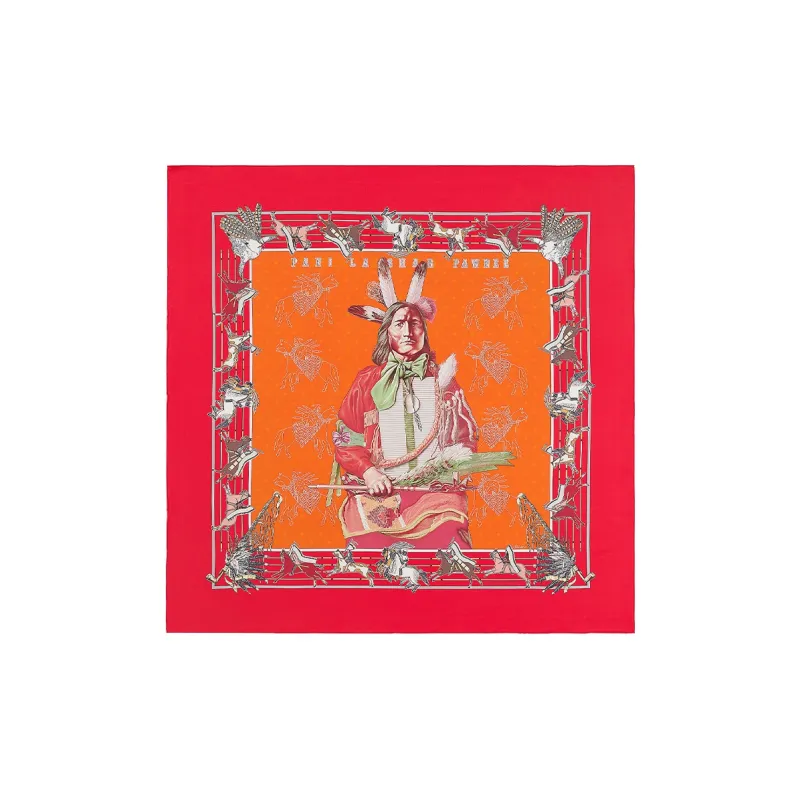 HERMES Silk Scarves Women's Red-1