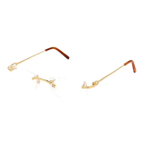 Cartier Eyeglass Frames Unisex Gold