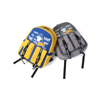GENANX Polyamide Backpack Regular Unisex Gray/Yellow