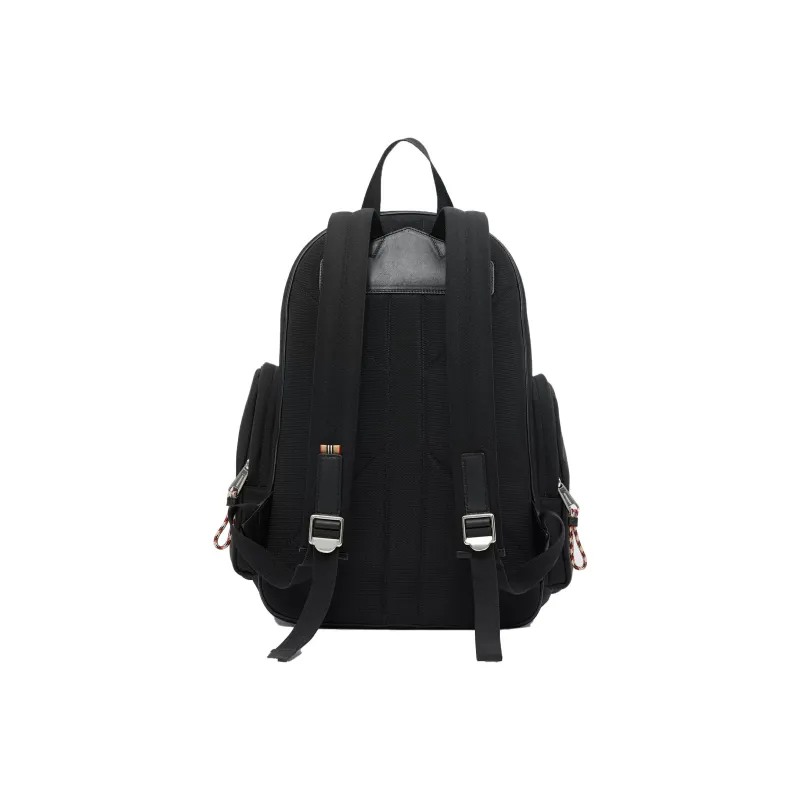 Burberry Polyester Backpack Large Size Men's Black-1