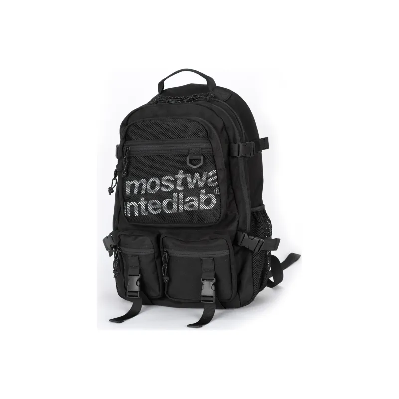 MostwantedLab Polyester Backpack Large Size Unisex Black-0