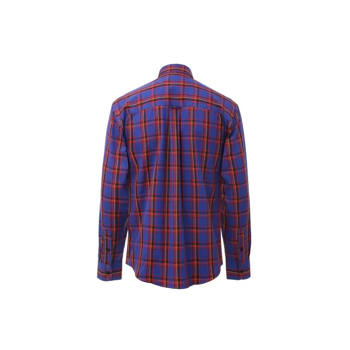 Burberry Shirt Men's Blue Red Plaid-1