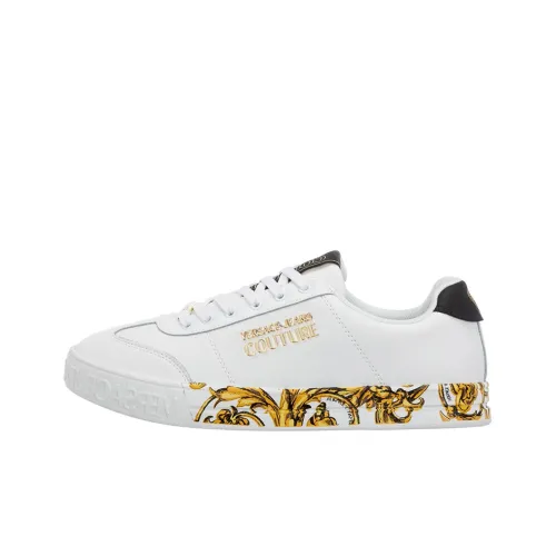 VERSACE JEANS Court 88 Skateboard Shoes Men Low-Top White