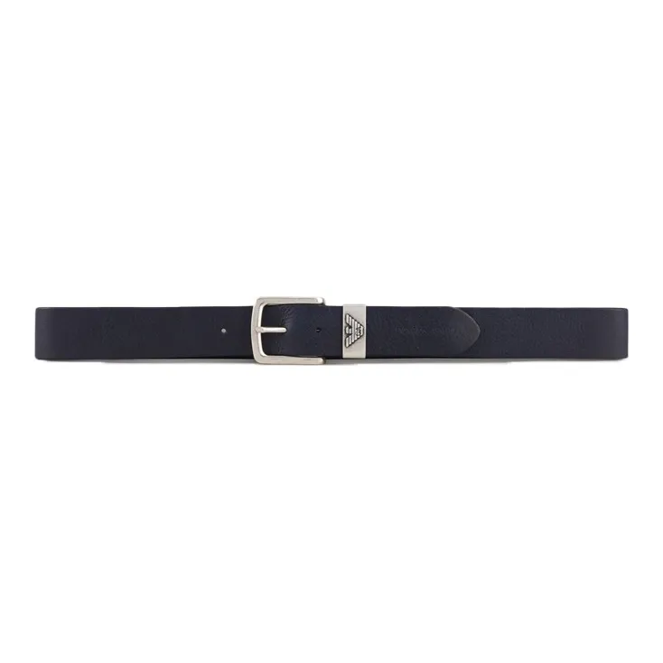 EMPORIO ARMANI Logo Engraved Buckle Belt-0