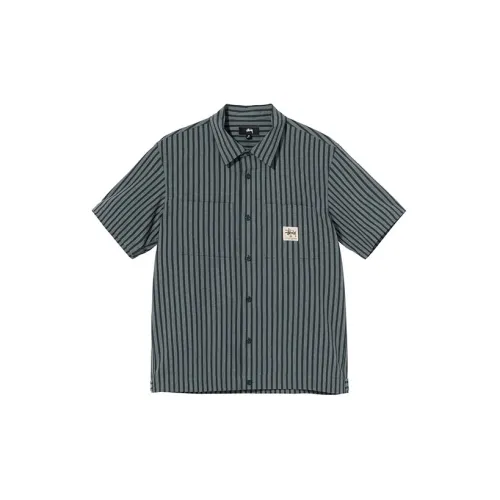 Stussy Shirts Unisex Blue Gray