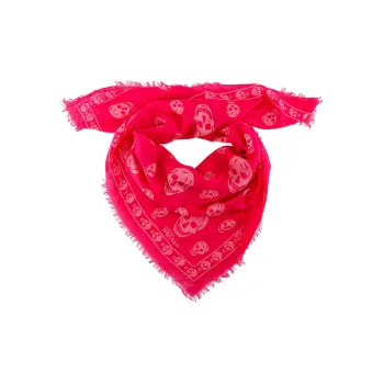 Alexander McQueen Silk Scarves Unisex Pink