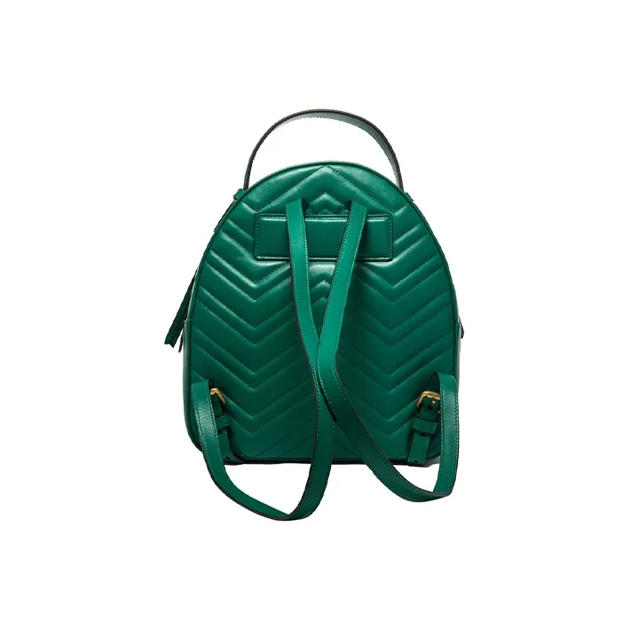 GUCCI Marmont Cow Leather Backpack Women's Green-4