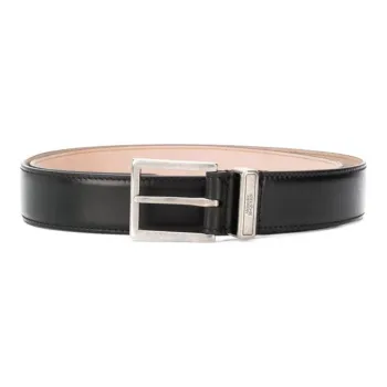 Alexander McQueen Leather Leather Belts Men's Black Width  3cm