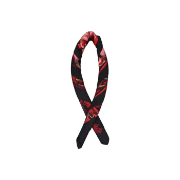 VERSACE Silk Scarves Women's Red