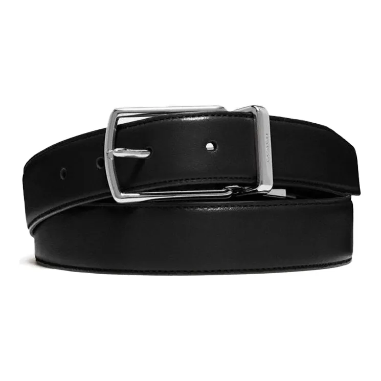 COACH Leather Leather Belts Men's Black/Brown Width  3cm-0