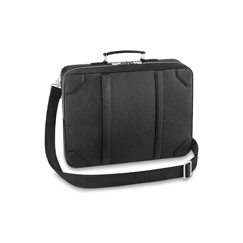 LOUIS VUITTON Cow Leather Backpack Men's Black-1