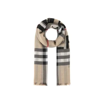 Burberry Knit Scarves Unisex Brown