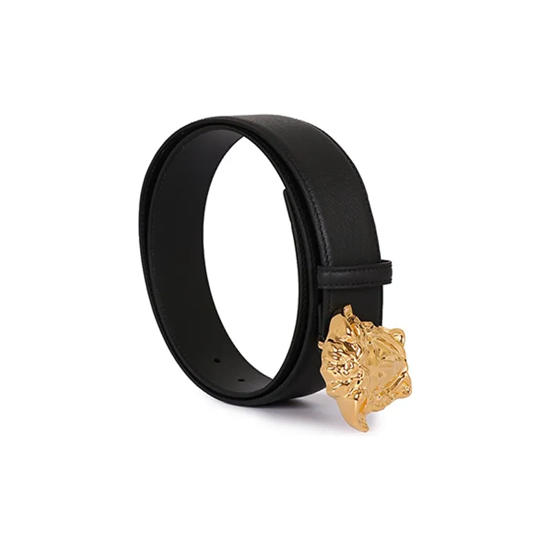 FANSIZHE Cow Leather Belts Men's Black Width  3.8cm-1