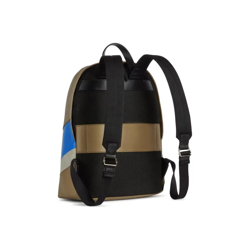 Furla Nylon Leather Backpack Men's Black-1