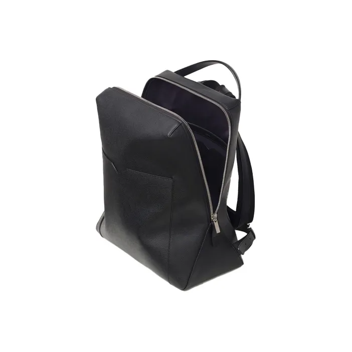Valextra Calfskin Backpack Men's Black-3