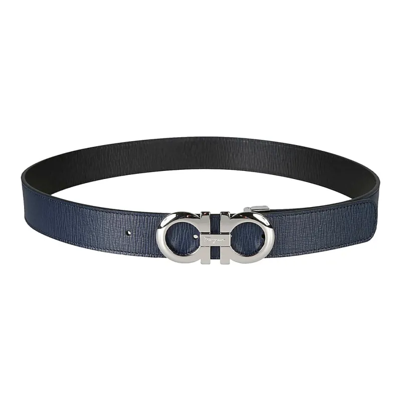 FERRAGAMO Double Sided Silver Buckle Men's Width  3.5cm-1