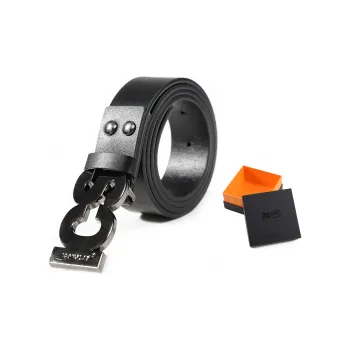 ICONS Lab Leather Belts Unisex Gunmetal