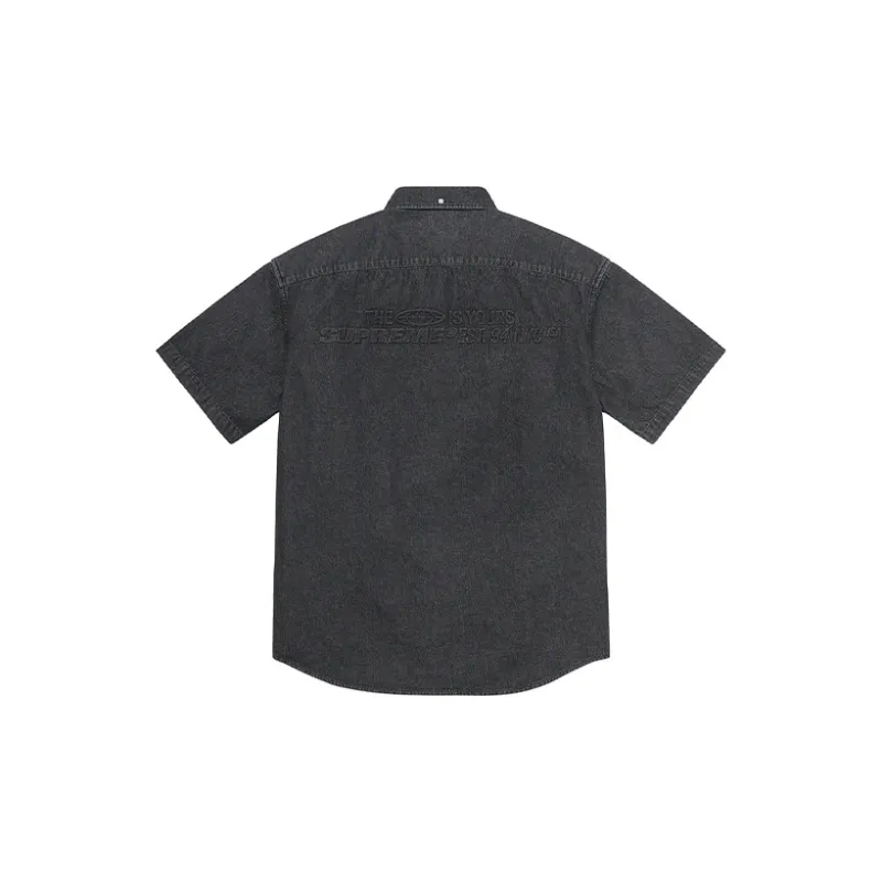 Supreme Embossed Denim S/S Shirt-1
