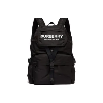 Burberry Nylon Backpack Unisex Black