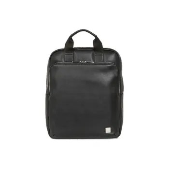 KNOMO Genuine Leather Commute Bag Portable Backpack Regular Unisex Black