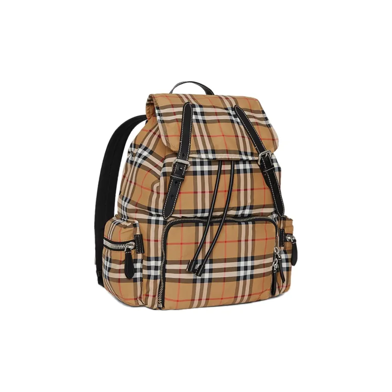 Burberry Cow Leather Backpack Tubas Unisex Beige-2