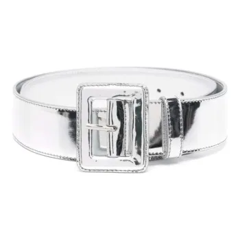 PRADA Leather Belts Unisex Silver