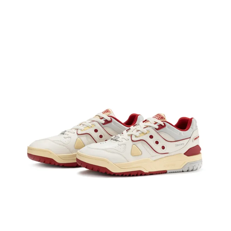 Saucony Cross 90 Low Top Skateboard Shoes Unisex Red White-2