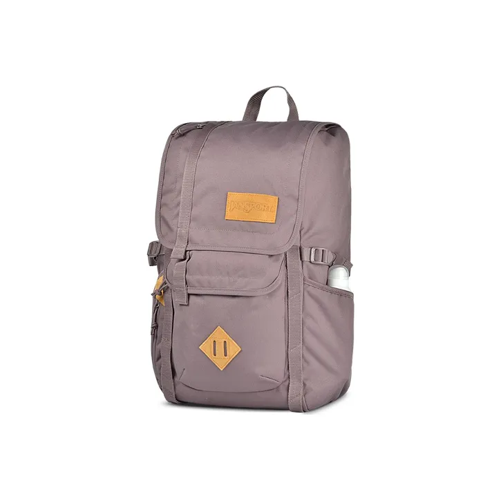 JanSport Polyester Backpack Unisex Gray Pink-1