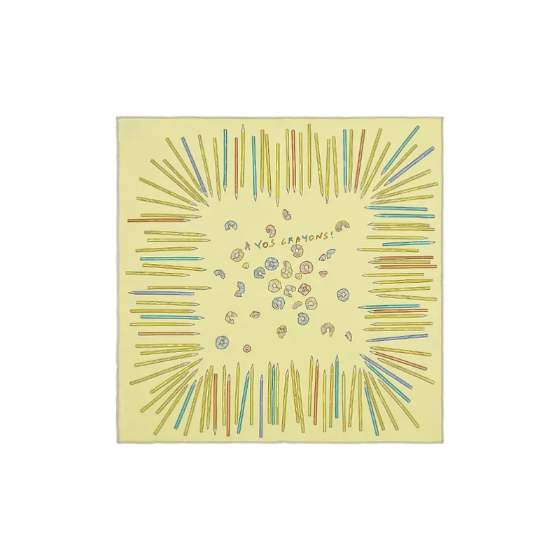 HERMES Silk Scarves Unisex Yellow-0