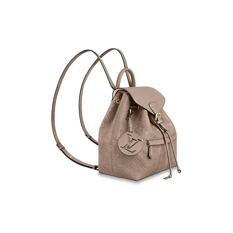 LOUIS VUITTON Montsouris Cow Leather Backpack Trumpets Women's Taupe-2