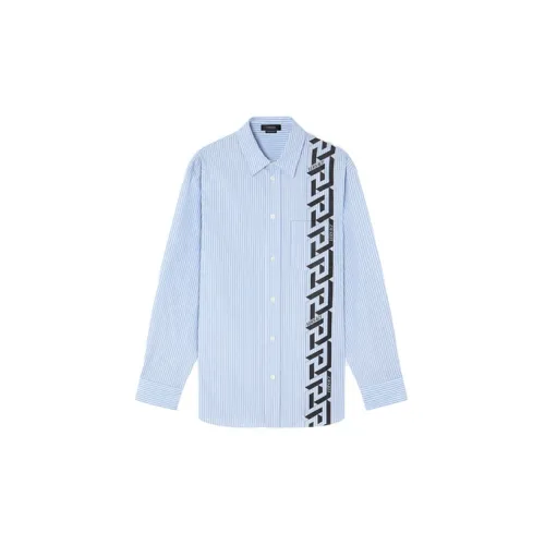 VERSACE Shirts Men Blue