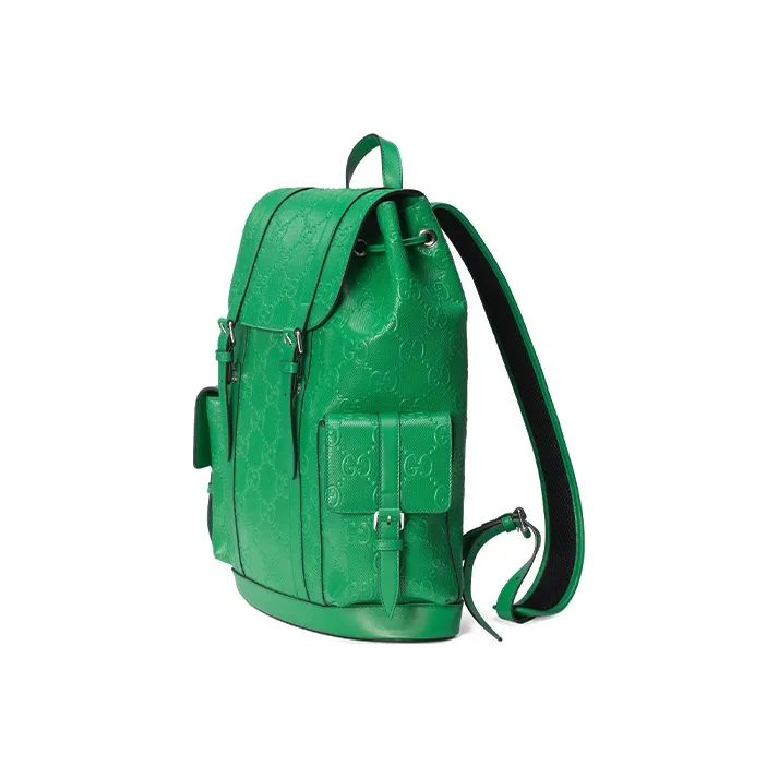 GUCCI Leather Backpack Men's Green-1