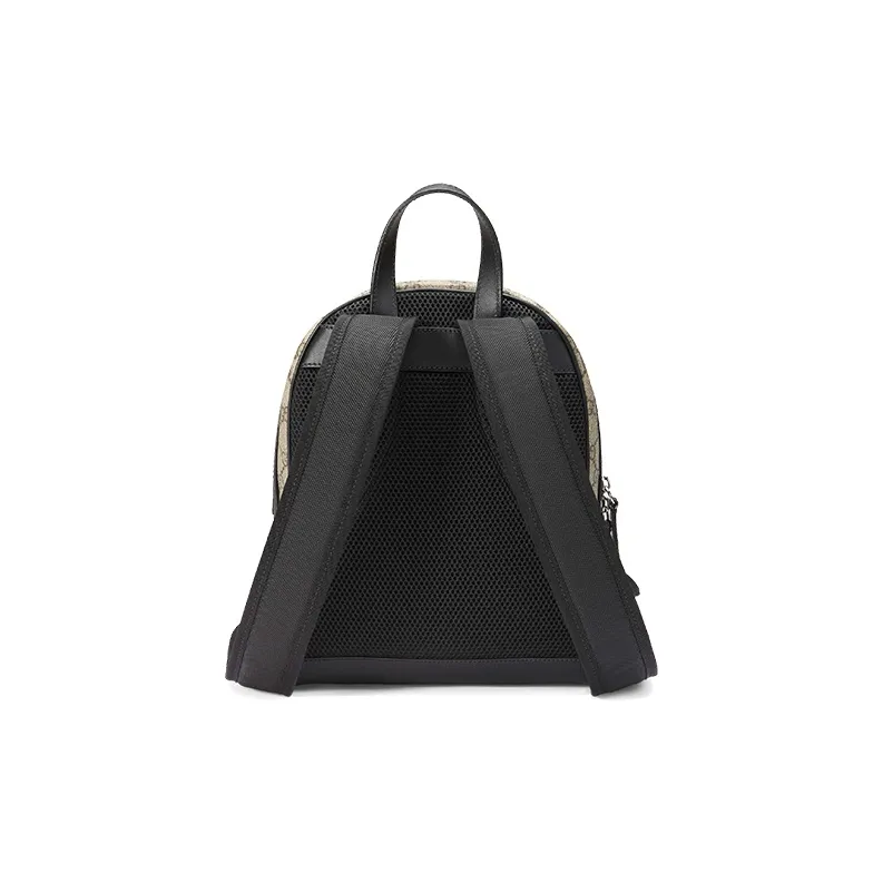 GUCCI Canvas With Leather Backpack Trumpets Unisex Ebony-3