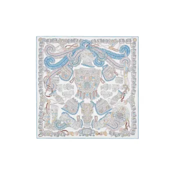 HERMES Silk Scarves Unisex Blue