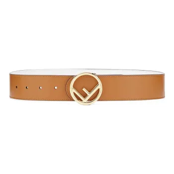 FENDI Leather Belts Unisex Brown