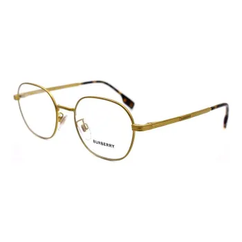 Burberry Eyeglass Frames Men Gold Copper