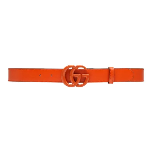 GUCCI Double G Buckle Slim Fit Leather Belts Women's