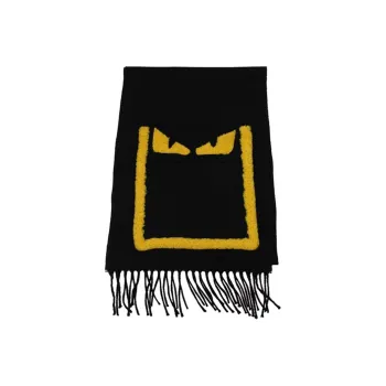 FENDI Knit Scarves Men Black