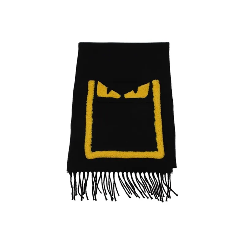 FENDI Knit Scarves Men Black-0
