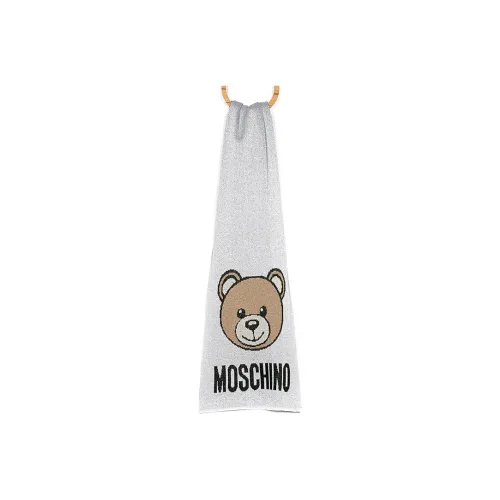 MOSCHINO Knit Scarves Unisex Gray