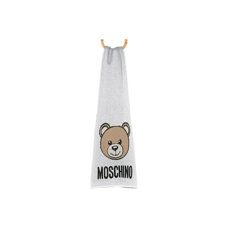 MOSCHINO Knit Scarves Unisex Gray-0